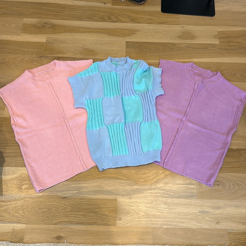 Colorful Knit Tops Set